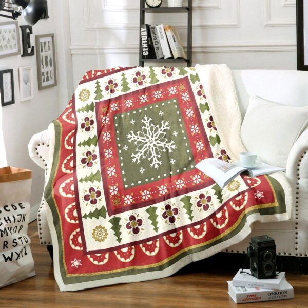 Merry Christmas Fleece Blanket Sherpa Blanket