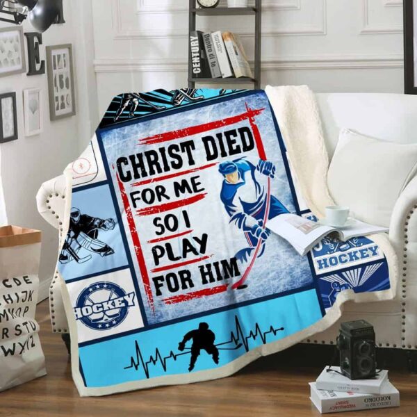 Hockey Is My Life Fleece Blanket Sherpa Blanket
