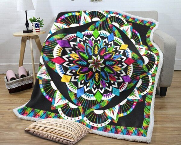 Mardi Gras Fleece Blanket Sherpa Blanket