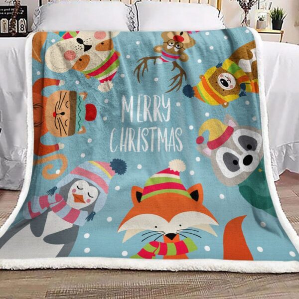 Merry Christmas Fleece Blanket Sherpa Blanket