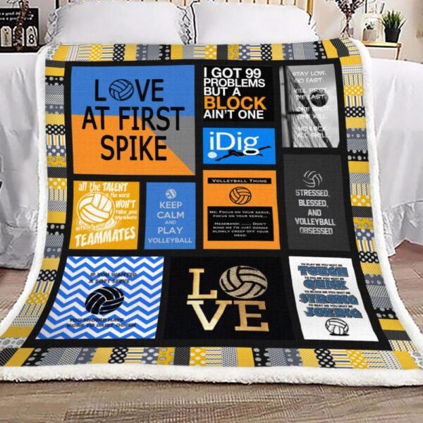 Volleyball Fleece Blanket Sherpa Blanket