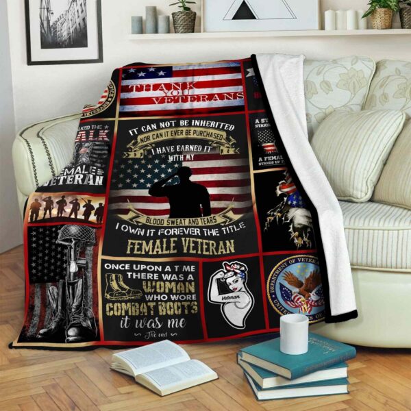 Veteran Fleece Blanket Sherpa Blanket