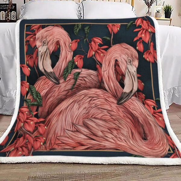 Flamingo Fleece Blanket Sherpa Blanket