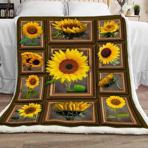 Gorgeous Sunflower Fleece Blanket Sherpa Blanket