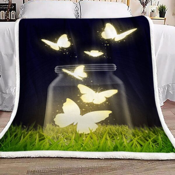 Butterfly Fleece Blanket Sherpa Blanket