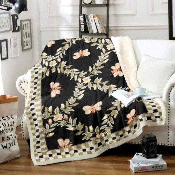 Butterfly Fleece Blanket Sherpa Blanket