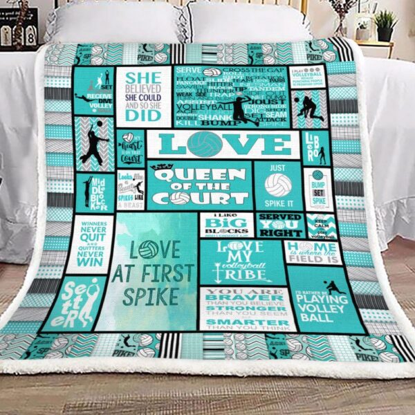 Volleyball Fleece Blanket Sherpa Blanket