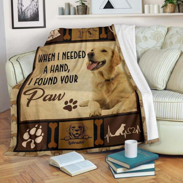 Paw Labrador Fleece Blanket Sherpa Blanket