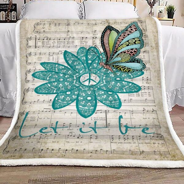 Butterfly Music Fleece Blanket Sherpa Blanket