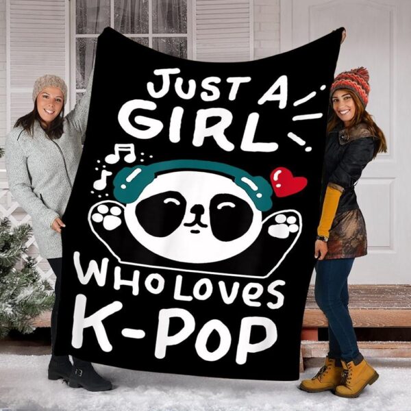 Panda Kpop Fleece Blanket Sherpa Blanket