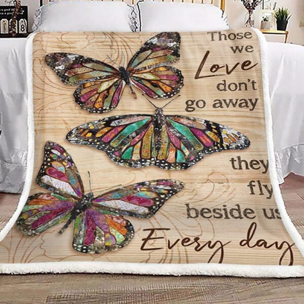 Butterfly Fleece Blanket Sherpa Blanket