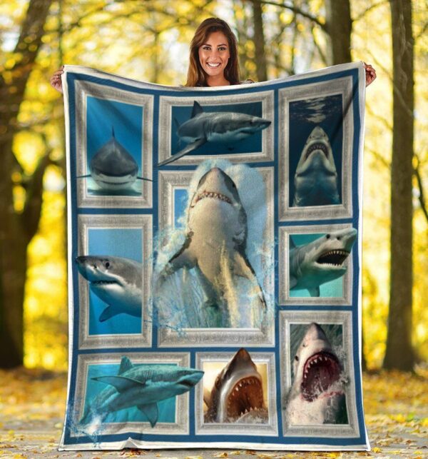 Sharks For Shark Lovers Fleece Blanket Sherpa Blanket