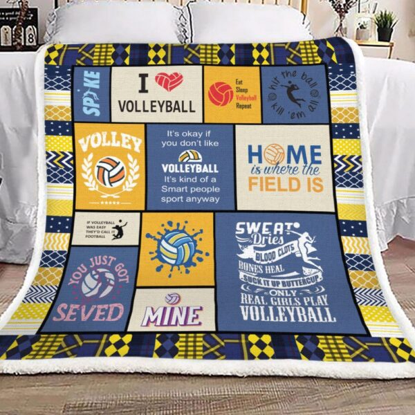 Volleyball Fleece Blanket Sherpa Blanket