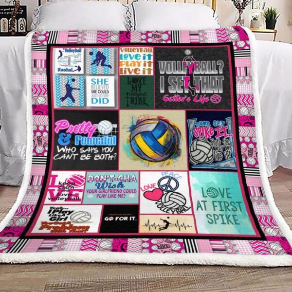 Volleyball Fleece Blanket Sherpa Blanket