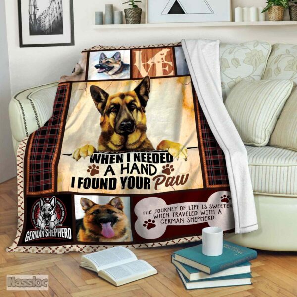 German Shepherd Fleece Blanket Sherpa Blanket