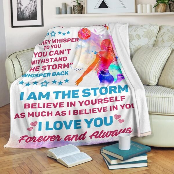 Volleyball To My Granddaughter Fleece Blanket Sherpa Blanket