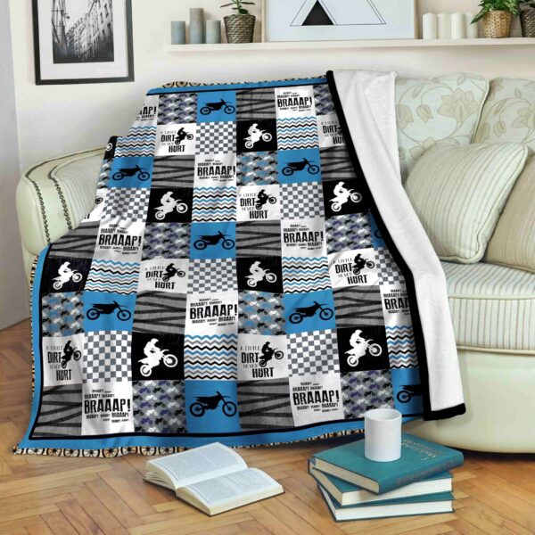 Motocross Fleece Blanket Sherpa Blanket