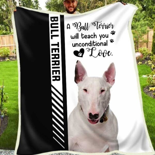 Bull Terrier Fleece Blanket Sherpa Blanket