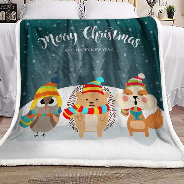 Merry Christmas Fleece Blanket Sherpa Blanket