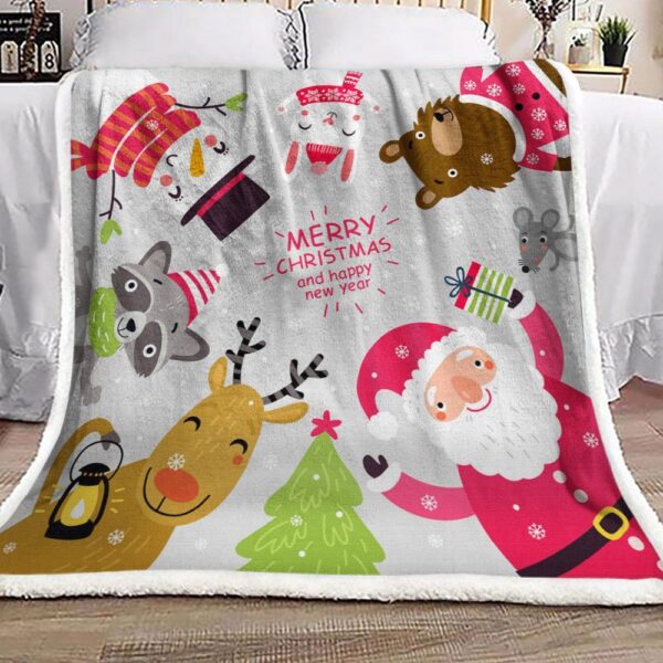 Merry Christmas Fleece Blanket Sherpa Blanket