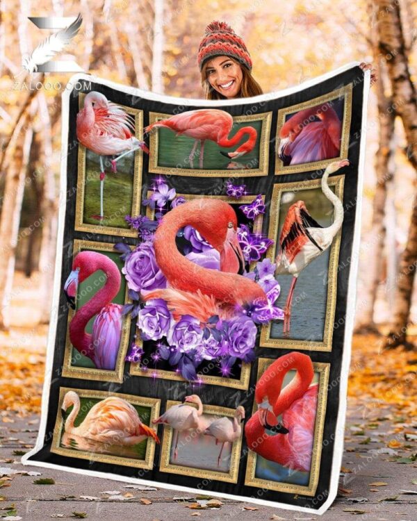 Flamingo Fleece Blanket Sherpa Blanket