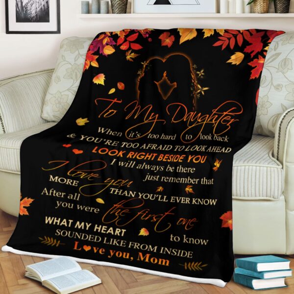 To My Daughter Fleece Blanket Sherpa Blanket