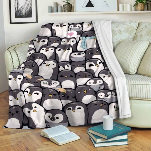 Penguin White Fleece Blanket Sherpa Blanket
