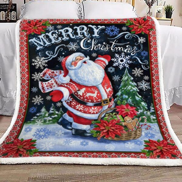 Santa Claus Fleece Blanket Sherpa Blanket