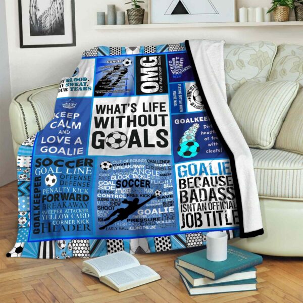 Soccer Fleece Blanket Sherpa Blanket