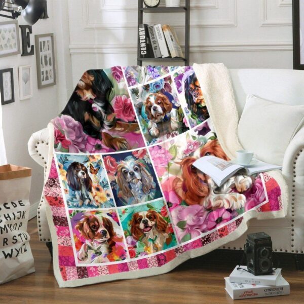 Cavalier King Charles 01 Fleece Blanket Sherpa Blanket