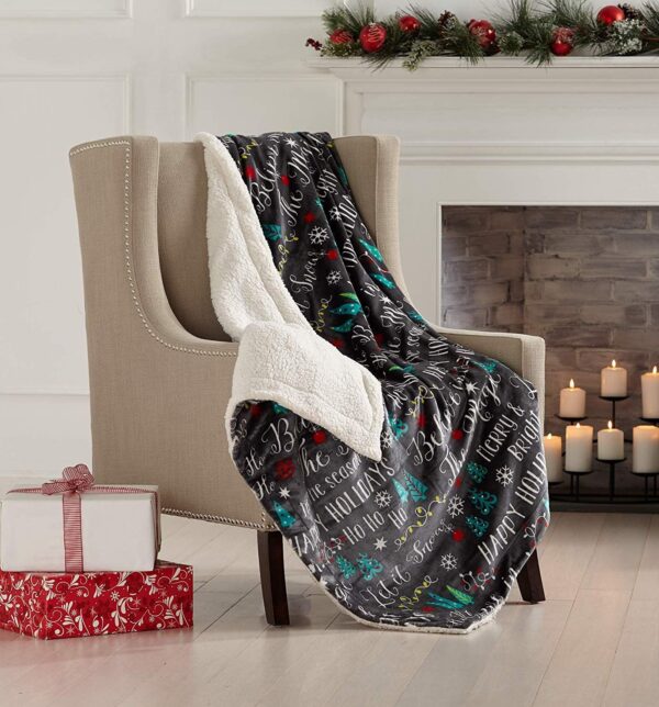 Christmas Holiday Fleece Blanket Sherpa Blanket