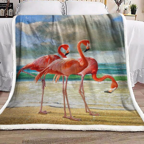 Flamingos Fleece Blanket Sherpa Blanket