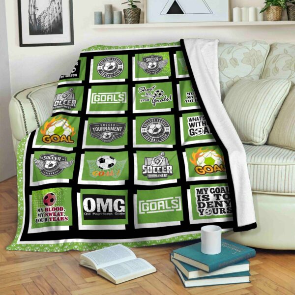 Soccer Fleece Blanket Sherpa Blanket