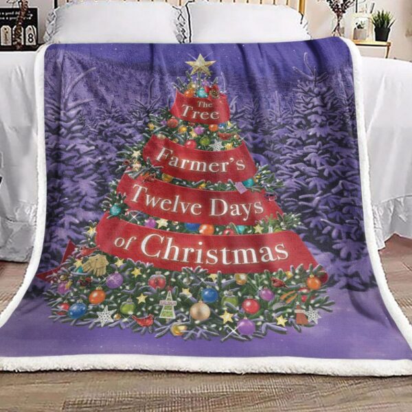 Christmas Tree Fleece Blanket Sherpa Blanket