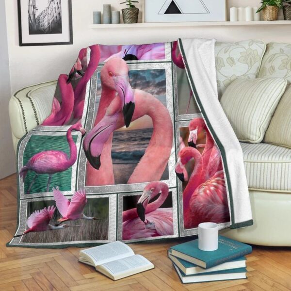 Flamingo Fleece Blanket Sherpa Blanket