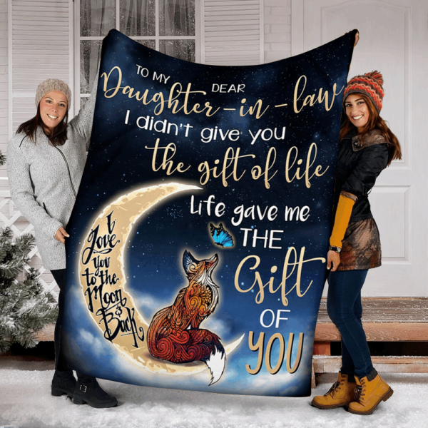 To My Dear Daughter In Law Fleece Blanket Sherpa Blanket
