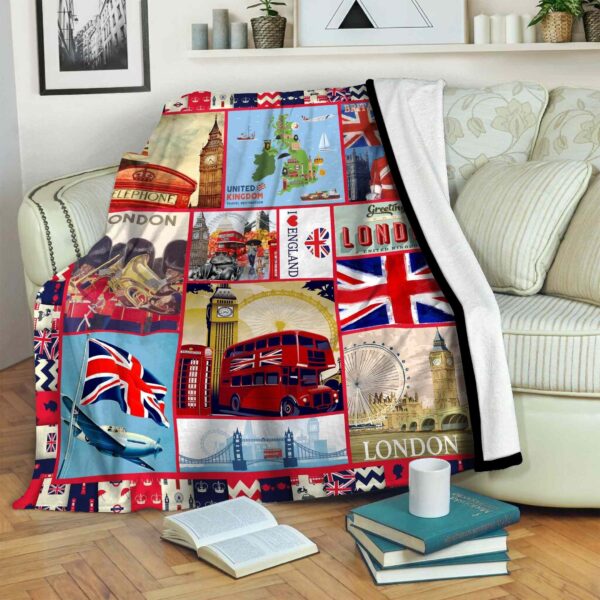 United Kingdom Fleece Blanket Sherpa Blanket