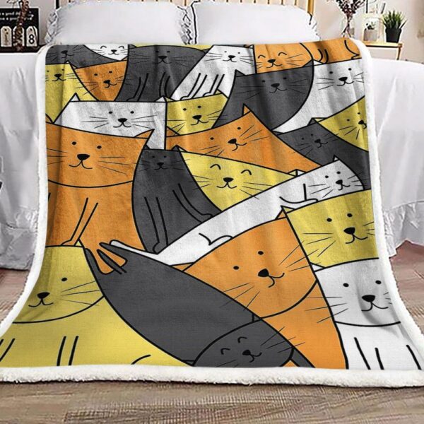 Cat Fleece Blanket Sherpa Blanket