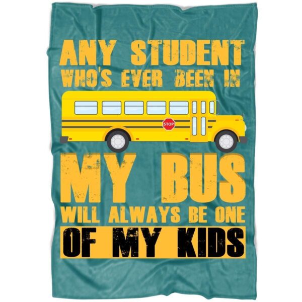School Bus Driver Fleece Blanket Sherpa Blanket