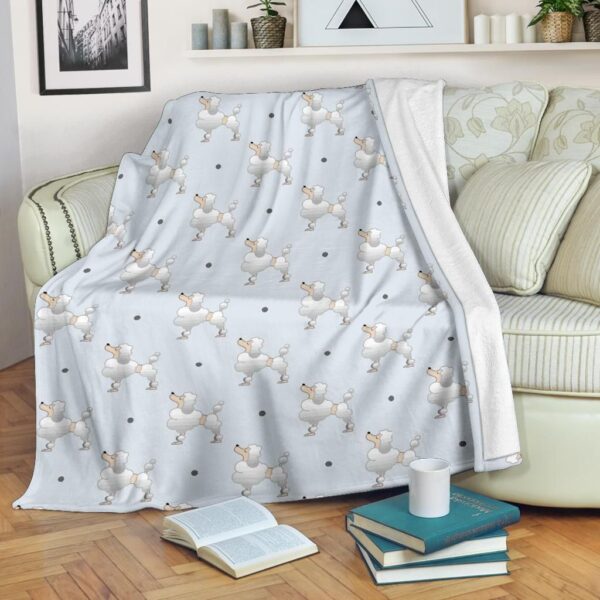 Poodle Pattern Fleece Blanket Sherpa Blanket