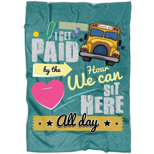 School Bus Driver Fleece Blanket Sherpa Blanket