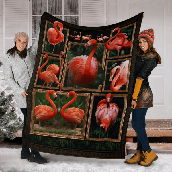 Flamingo Fleece Blanket Sherpa Blanket