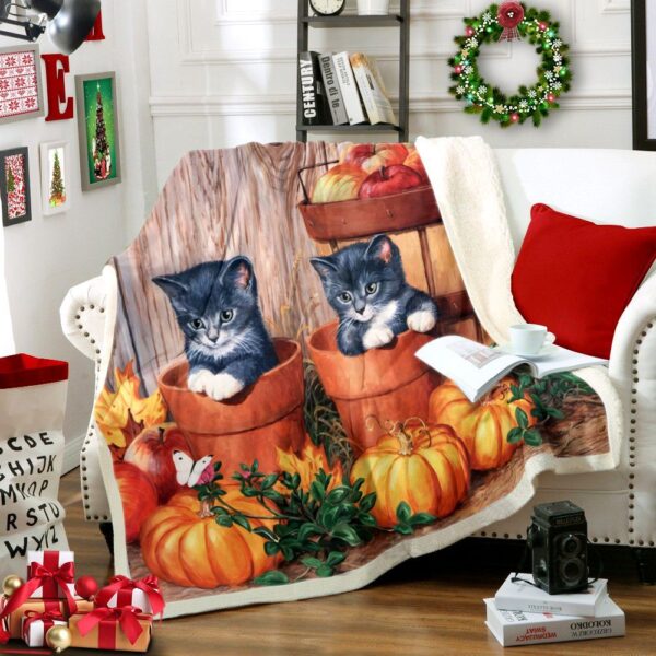 Cat Fleece Blanket Sherpa Blanket