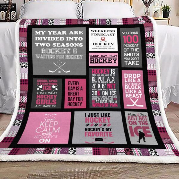 Hockey Fleece Blanket Sherpa Blanket