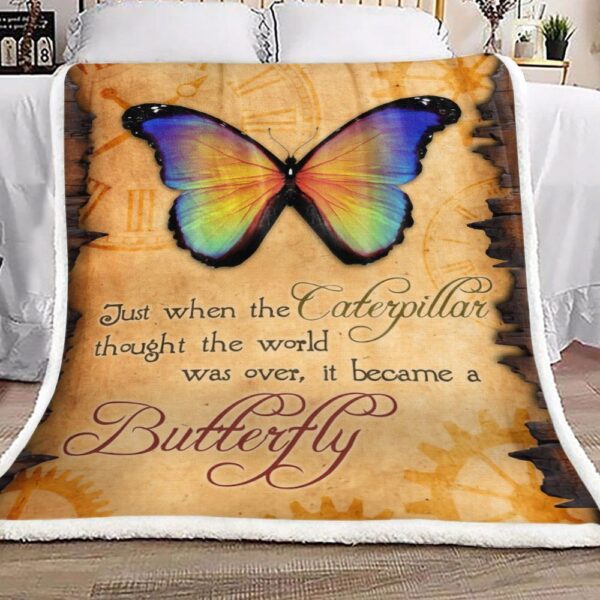Butterfly Fleece Blanket Sherpa Blanket