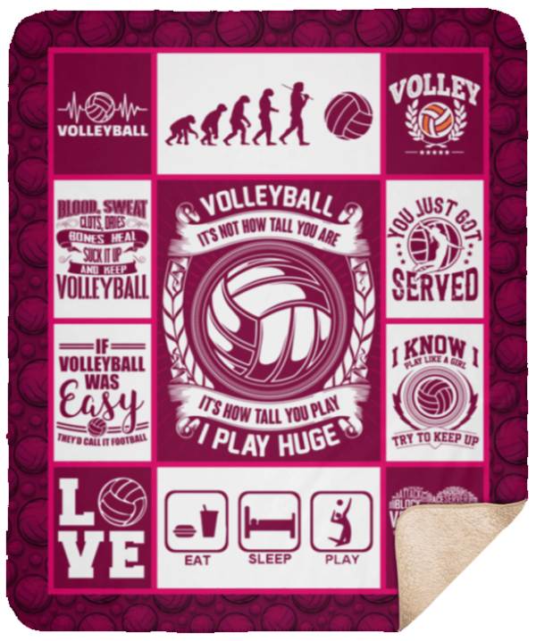 Volleyball Fleece Blanket Sherpa Blanket
