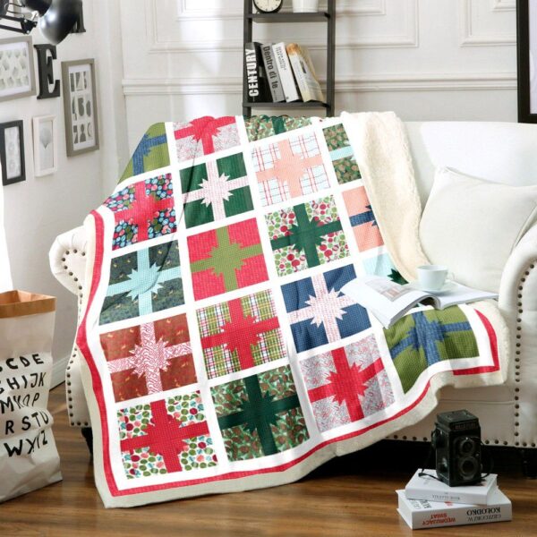 Christmas Gift Fleece Blanket Sherpa Blanket
