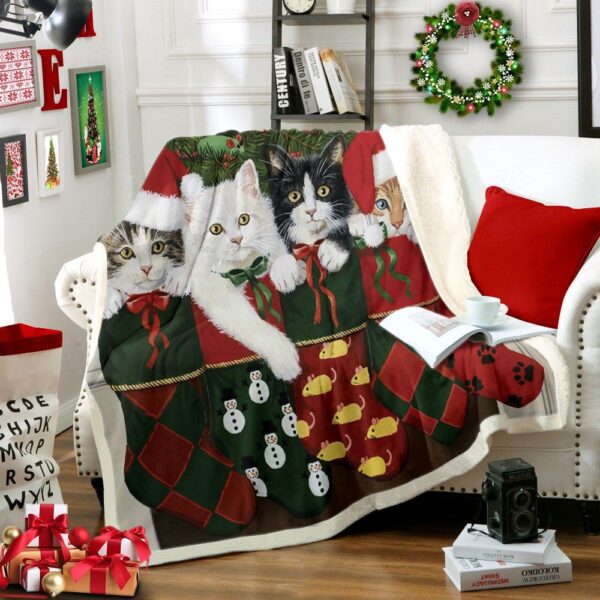 Cat Fleece Blanket Sherpa Blanket