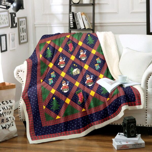 Christmas Night Fleece Blanket Sherpa Blanket