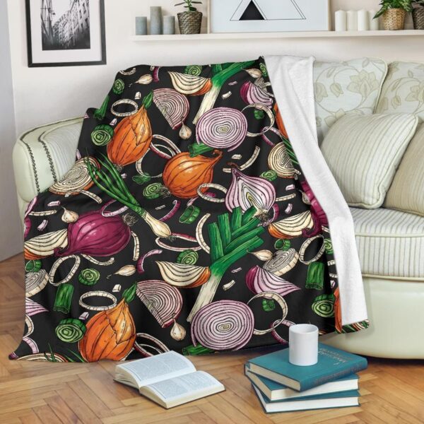 Onion Pattern 3 Fleece Blanket Sherpa Blanket